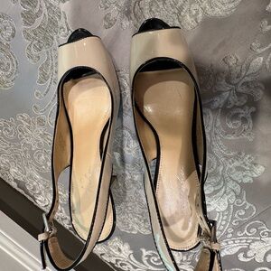 Marc Fisher Cream Wedge Shoes with Contoured Sole